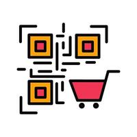 QR Code Shopping Icon Design vector