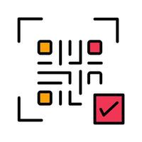 QR Code Link Icon Design vector