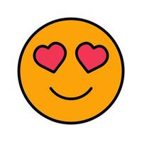 Smiling Face with Hearts Icon Design vector