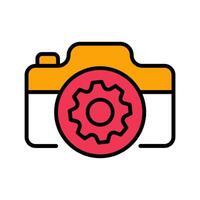 Camera Settings Icon Design vector