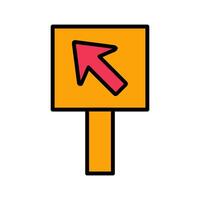 Diagonal Up Left Arrow Icon Design vector