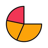 Pie Chart Icon Design vector