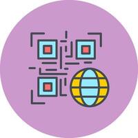 QR Code Website Icon Design vector