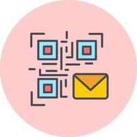 QR Code Email Icon Design vector