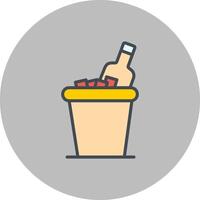 Wine Bottle in Ice Icon Design vector