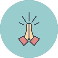 Folded Hands Icon Design vector