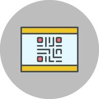 QR Code Business Card Icon Design vector