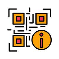 QR Code Information Icon Design vector
