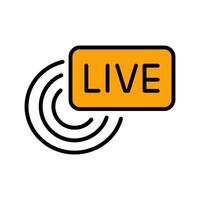Live Broadcast Icon Design vector