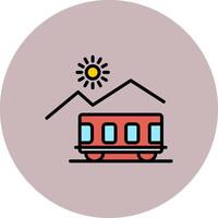 Mountain Railway Icon Design vector