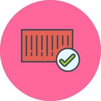 Barcode Check-in Icon Design vector