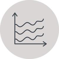 Spline Chart Icon Design vector
