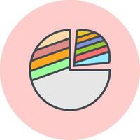 Pie Chart Icon Design vector