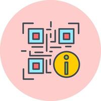 QR Code Information Icon Design vector