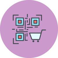 QR Code Shopping Icon Design vector