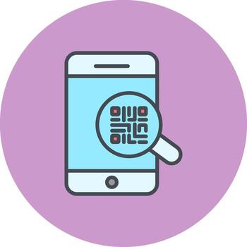 qr código autenticación icono diseño vector