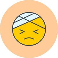 Face with Head-Bandage Icon Design vector