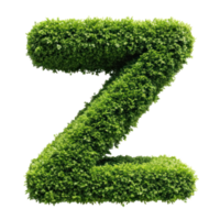 shrubs trimmed into alphabet Z isolated on transparent background png