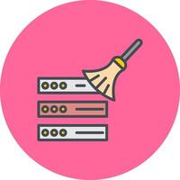 Data Cleaning Icon Design vector