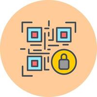 QR Code Encryption Icon Design vector