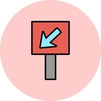 Diagonal Down Left Arrow Icon Design vector
