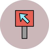 Diagonal Up Left Arrow Icon Design vector