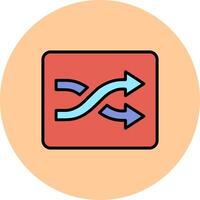 Shuffle Tracks Button Icon Design vector
