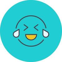 Face with Tears of Joy Icon Design vector