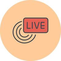 Live Broadcast Icon Design vector