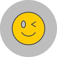 Winking Face Icon Design vector