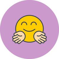 Hugging Face Icon Design vector
