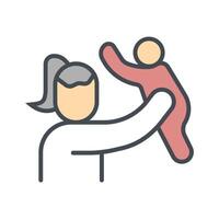 Mother and Son Icon Design vector