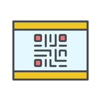 QR Code Business Card Icon Design vector