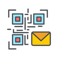 QR Code Email Icon Design vector