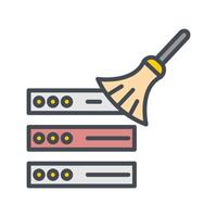 Data Cleaning Icon Design vector