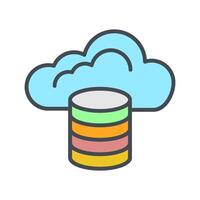 Cloud Database Icon Design vector