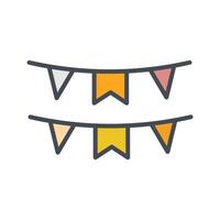 Bunting Flags Icon Design vector