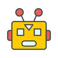 Robot Face Icon Design vector