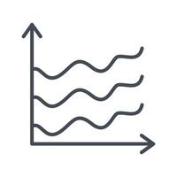 Spline Chart Icon Design vector