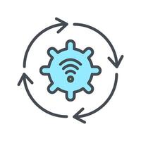 Automated Process Icon Design vector