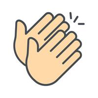 Clapping Hands Icon Design vector