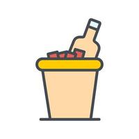 Wine Bottle in Ice Icon Design vector