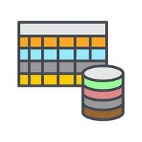 Table Data Icon Design vector