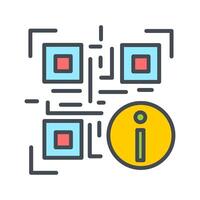 QR Code Information Icon Design vector
