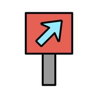 Diagonal Up Right Arrow Icon Design vector