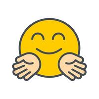 Hugging Face Icon Design vector