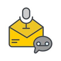 Voice Message Icon Design vector