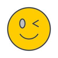 Winking Face Icon Design vector
