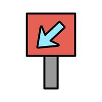 Diagonal Down Left Arrow Icon Design vector