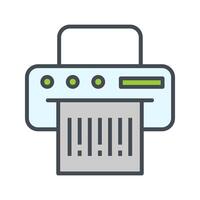 Barcode Printing Icon Design vector